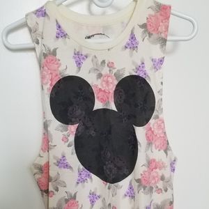 Mickey Mouse Floral Tank Top